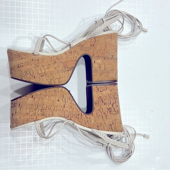 SCHUTZ Maxima Cutout Cork Sandal, size 8.5 - Picture 3 of 7